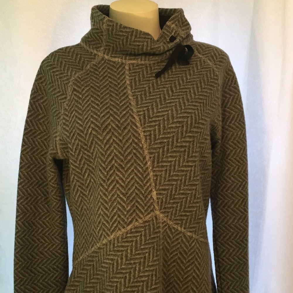 Prana Cowl Neck Pullover Sweater - Charcoal Gray - Size M